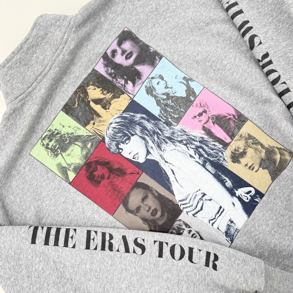 Taylor Swift Eras Tour Quarter Zip Pullover NWOT Unisex XL Grey Graphic - Picture 14 of 14